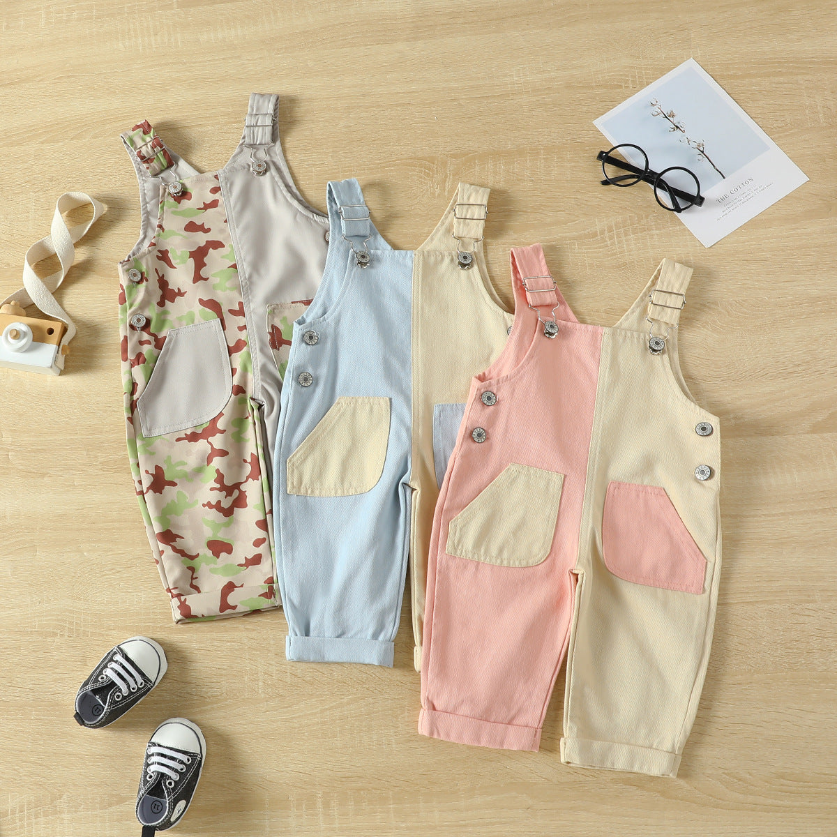 Boys' And Girls' Baby Cute Suspender Romper Jumpsuit