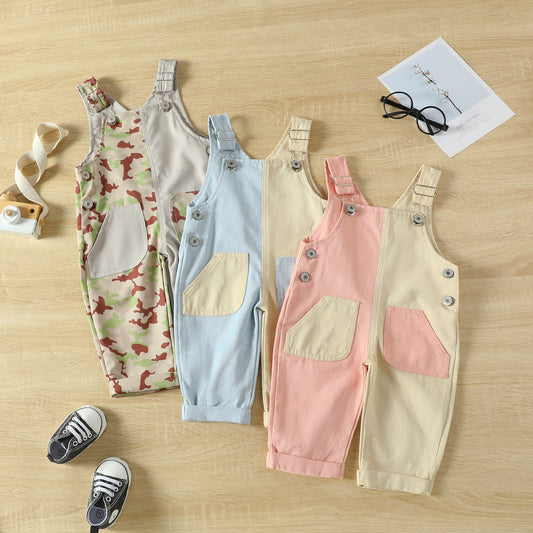 Boys' And Girls' Baby Cute Suspender Romper Jumpsuit
